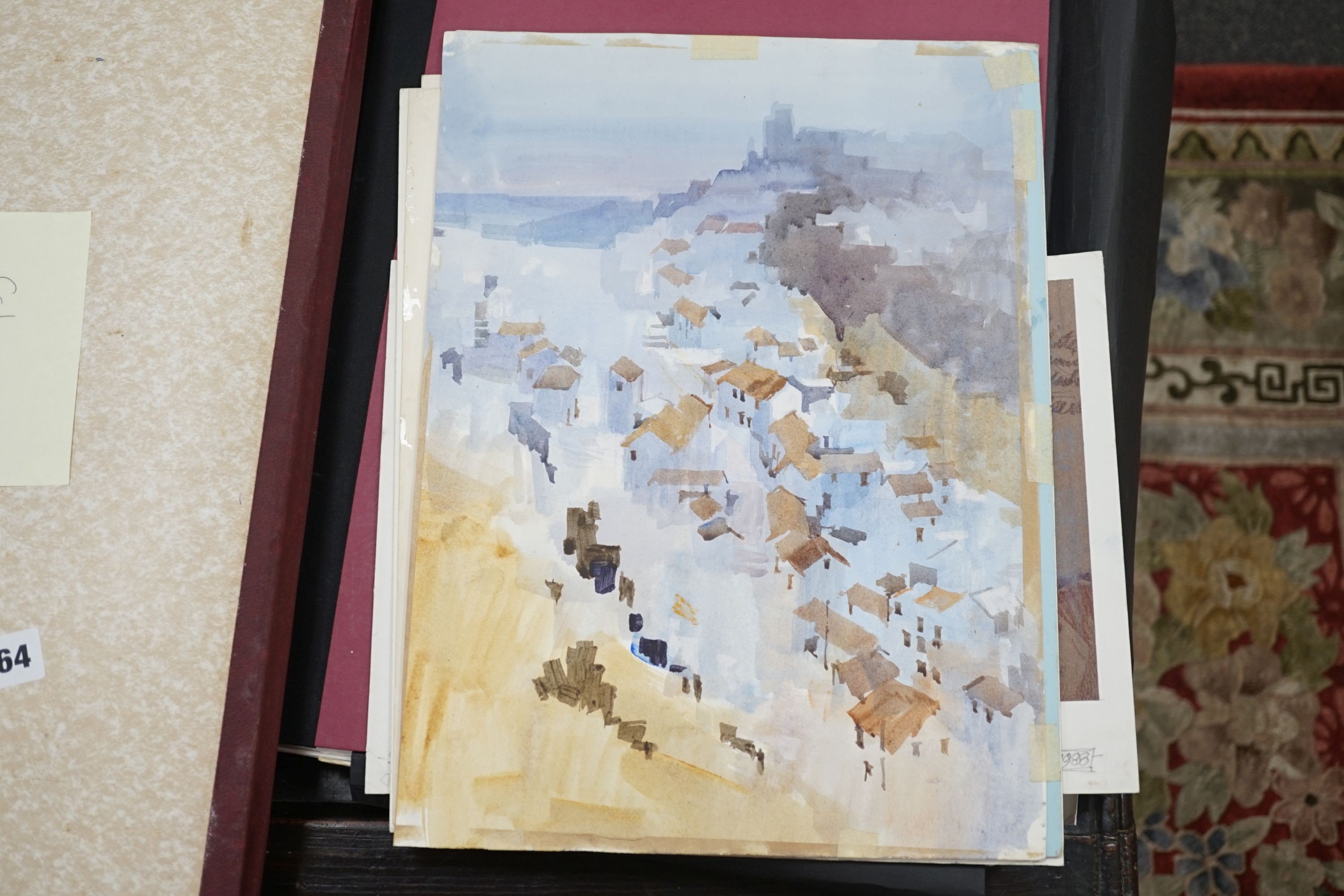 Michael Cadman (1920-2012), folio of assorted watercolours, landscape, figure, animal and bird studies, some signed and inscribed, largest 38.5 cm X 28 cm